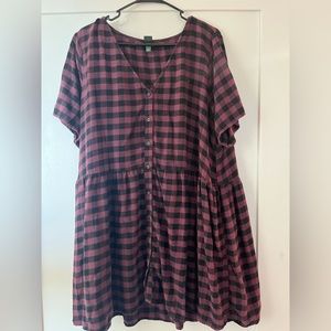 Checkered mini dress